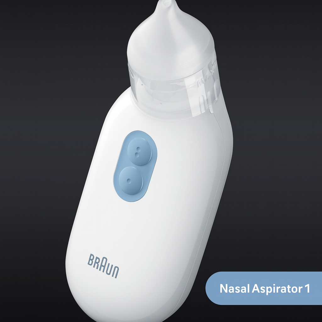 Braun Nasal aspirator 1 | Mucus Remover | Blocked Nose Relief | Electric Suction Power | Two Suction Levels | Newborn, Baby, and Child Friendly | Dishwasher Safe | BNA100EU