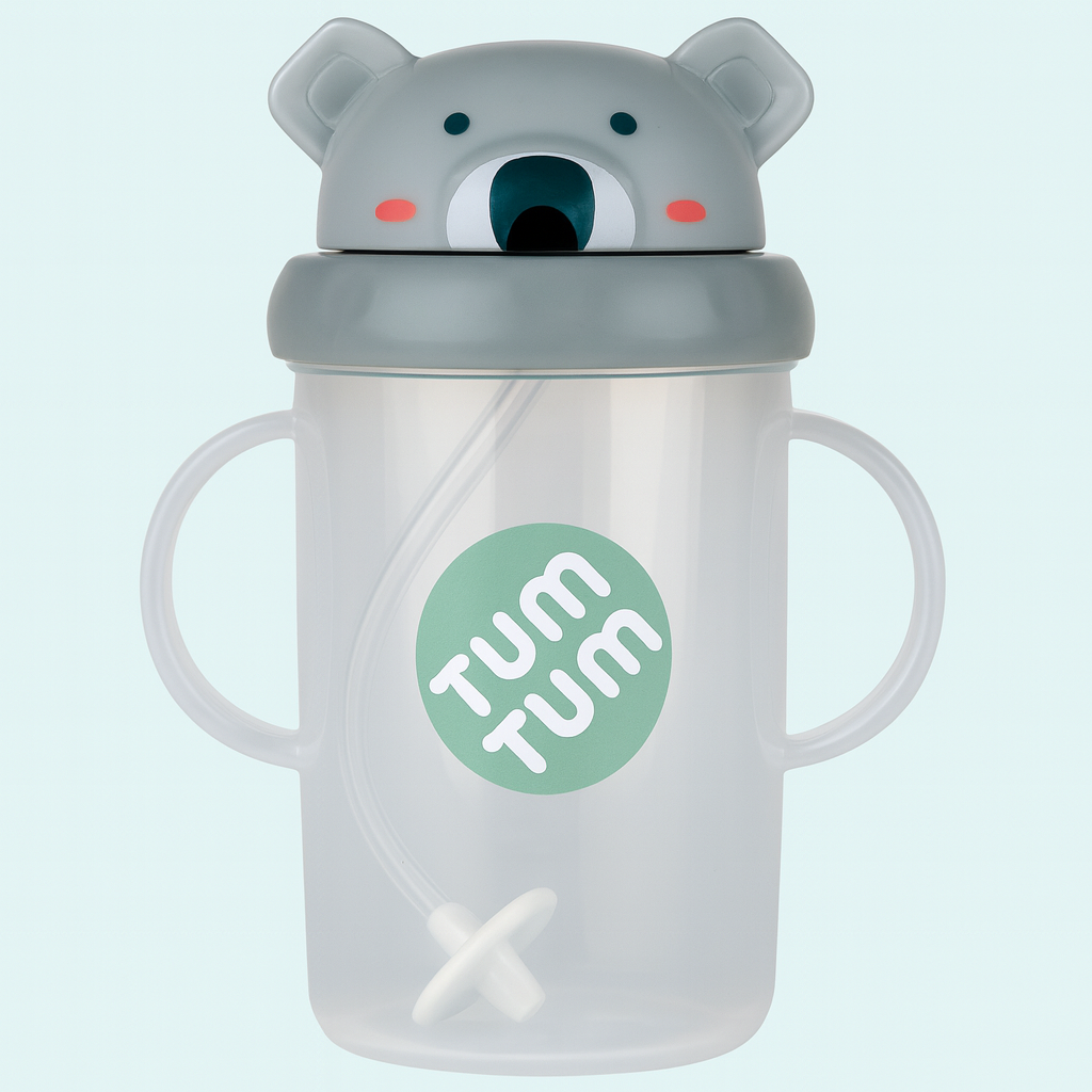 TUM TUM Tippy Up Free Flow Sippy Cup (No Valve), Sippy Cup for Toddlers, BPA Free (Kev Koala 300ml)