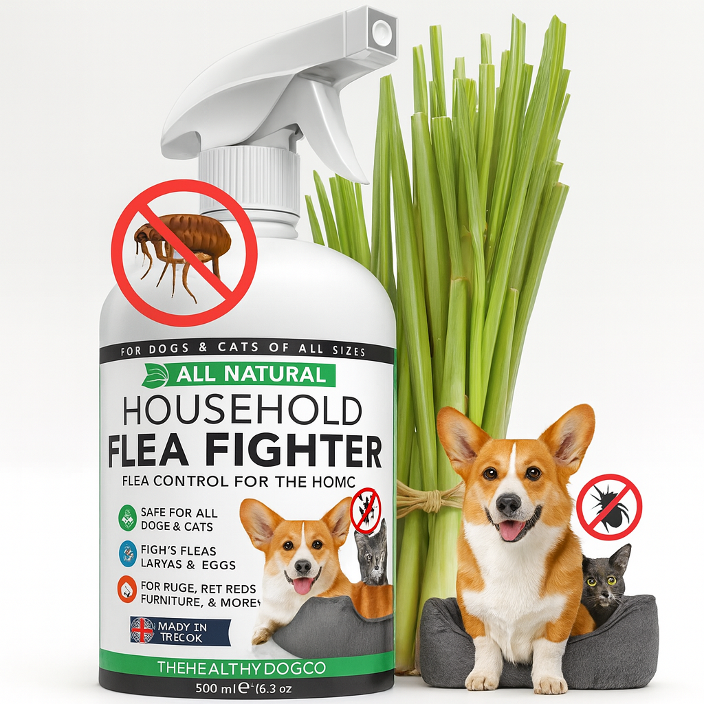 Natural Flea Spray For Home Use: Repels And Kills Fleas | Safe For Pets | Against Fleas, Ticks And Insects | For Carpets, Beds, Furniture, Cars