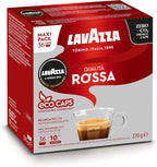 Lavazza, A Modo Mio Qualità Rossa, Coffee Capsules, Arabica and Robusta, Full and Sustained Taste, Intensity 10/13, Medium Roasting, Perfect for a 40ml Espresso, Compostable, 36 Espresso Pods