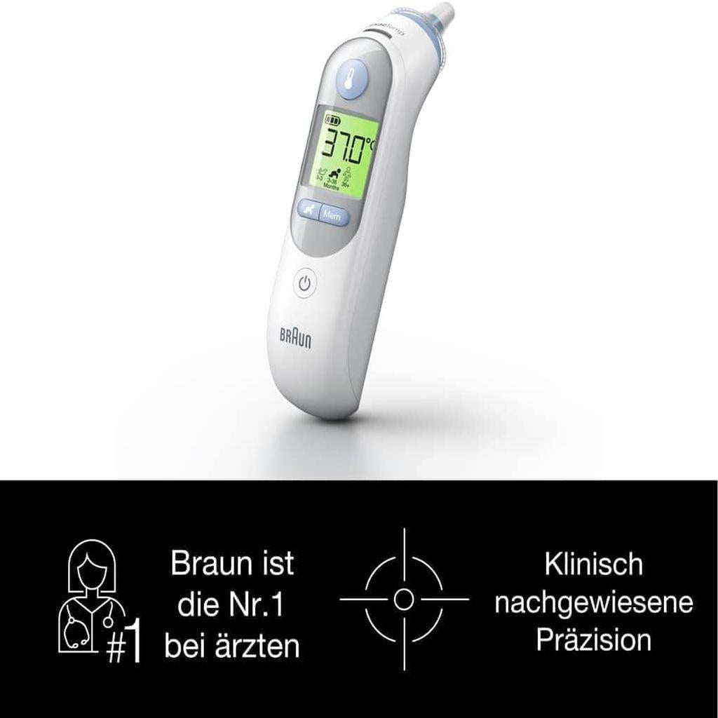 Braun ThermoScan 7 Ear thermometer | Age Precision Technology | Digital Display | Baby and Infant Friendly | No.1 Brand Among Doctors1