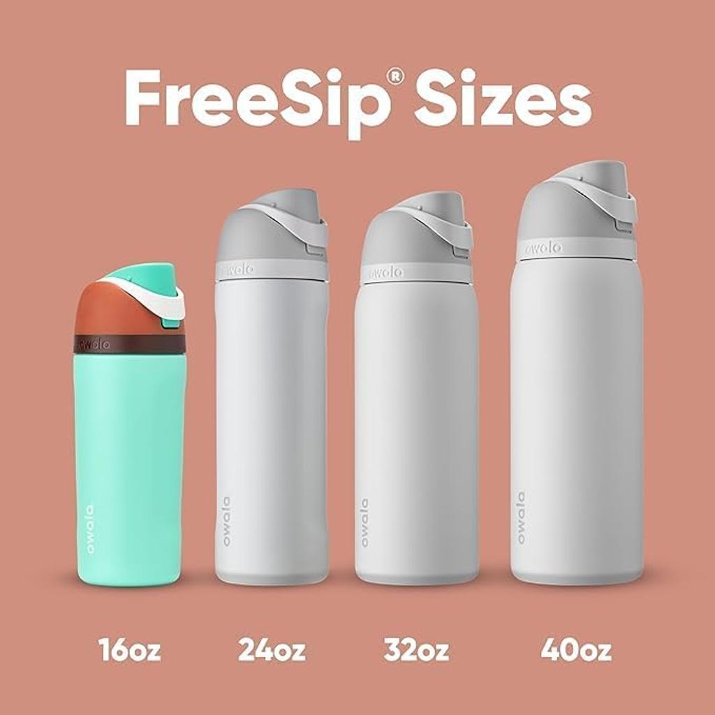 Owala FreeSip Insulated Stainless Steel Water Bottle with Straw for Sports and Travel, Leak Proof, BPA-Free, 945ml, Foggy Tide