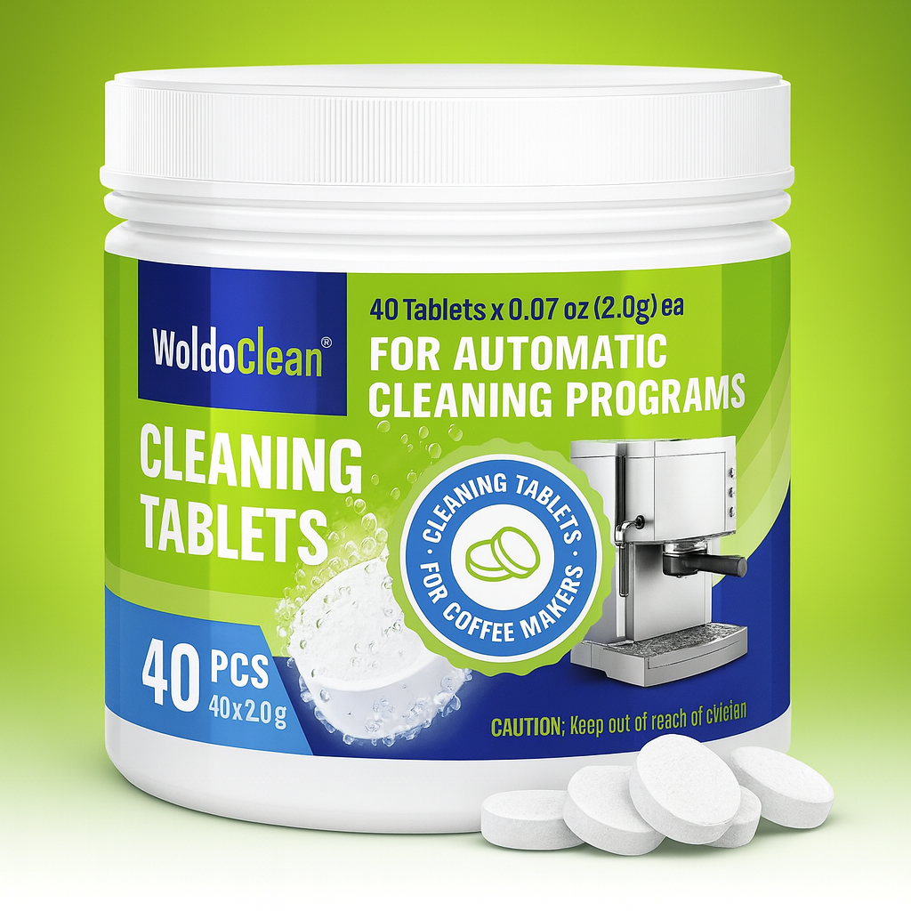 Cleaning tablets for coffee and espresso machine - Pack of 40, Cleaner suitable for automatic coffee makers and capsule machines