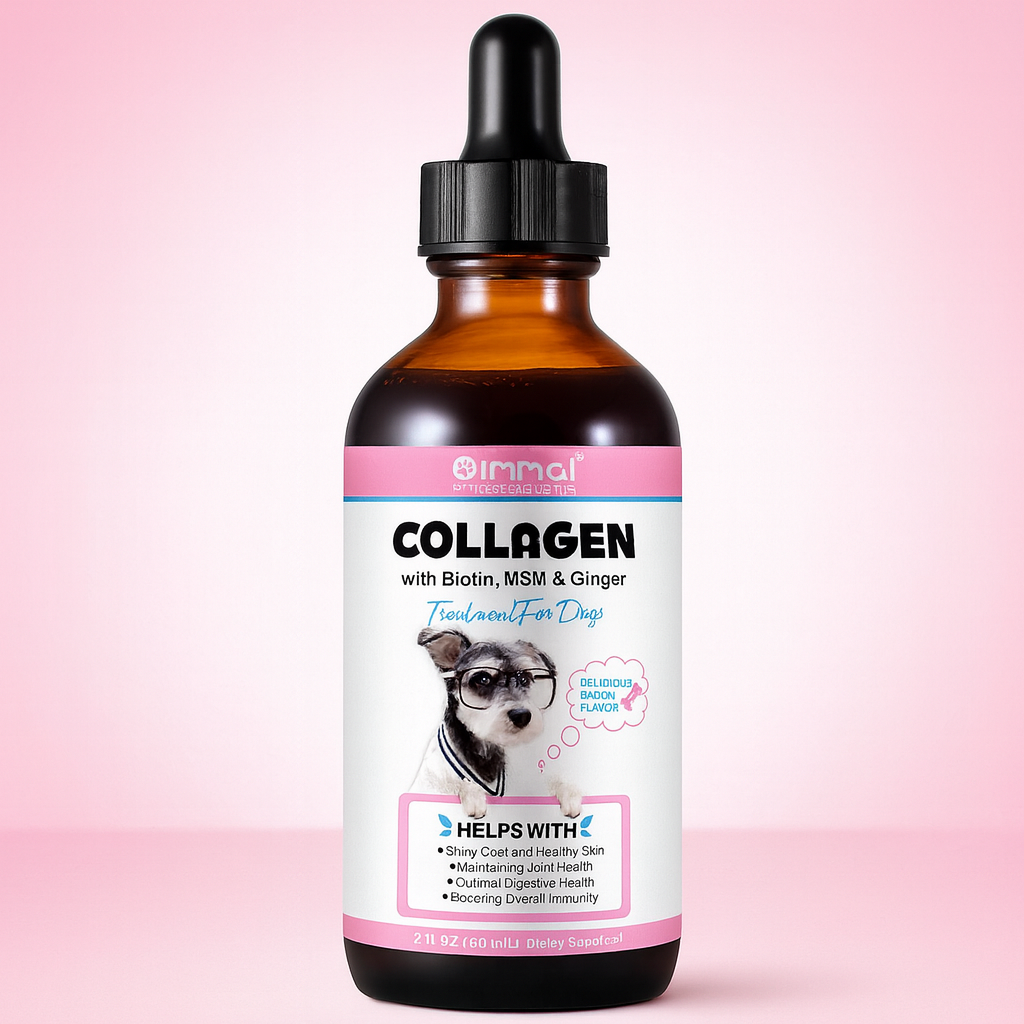 Frovetani Liquid Collagen for Dogs | Collagen for Dogs | Liquid Collagen Skin and Coat | Itching Relief for Dogs with Allergies | Skin and Fur Supplement for Dogs Bacon Flavour 2fl.oz