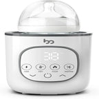 Baby Bottle Warmer, Warms Baby Feeds to Body Temperature in Minutes, Easy to Use, with Timer, Accurate Temp Control, Automatic Shut-Off, Warmer for All Bottles, Gray Cover