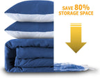 Vacuum Storage Bags 7 Jumbo, Space Saver Sealer Bags, Airtight Compression Bags for Clothes, Pillows, Comforters, Blankets, Bedding