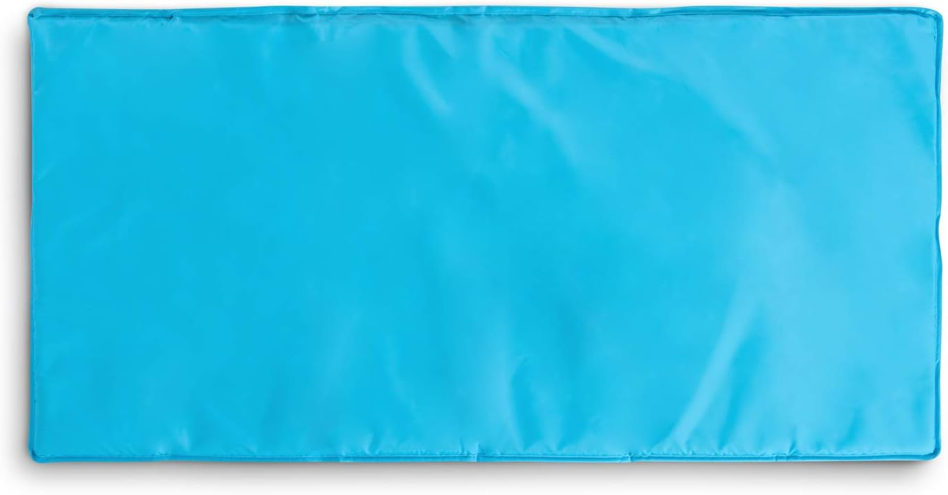 Travel Cot 120 x 60 cm from Birth to 15 kg, 3-Part Travel Bed with Folding Mattress and Carry Bag, Tilt-Resistant, Waterblue