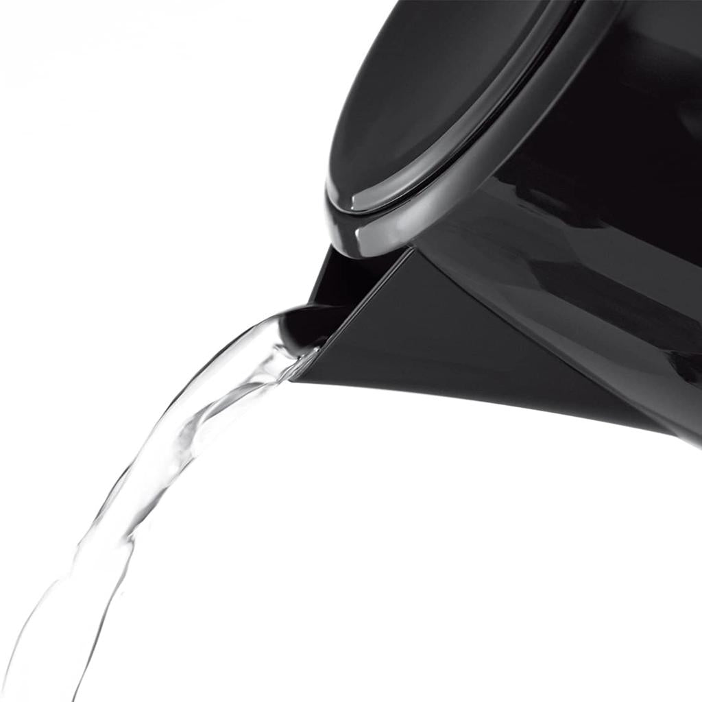 Russell Hobbs Honeycomb Electric 1.7L Cordless Kettle (Fast Boil 3KW, Black premium plastic, matt & high gloss finish, Removable washable anti-scale filter, Push button lid, Perfect pour spout) 26051