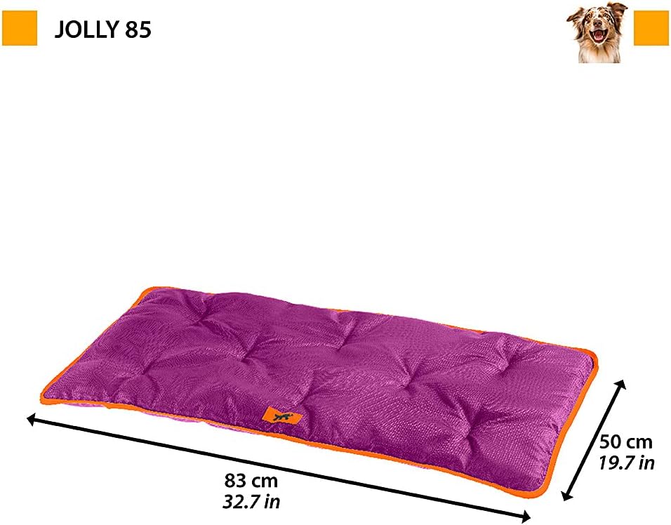 FERPLAST Dog Mat & Cat Mat - Washable Medium Dog Bed - Waterproof & Scratchproof Mattress for Cars, Dog Houses, Kennels and Baskets - Soft - Jolly - 83 x 50 CM, M, Brown