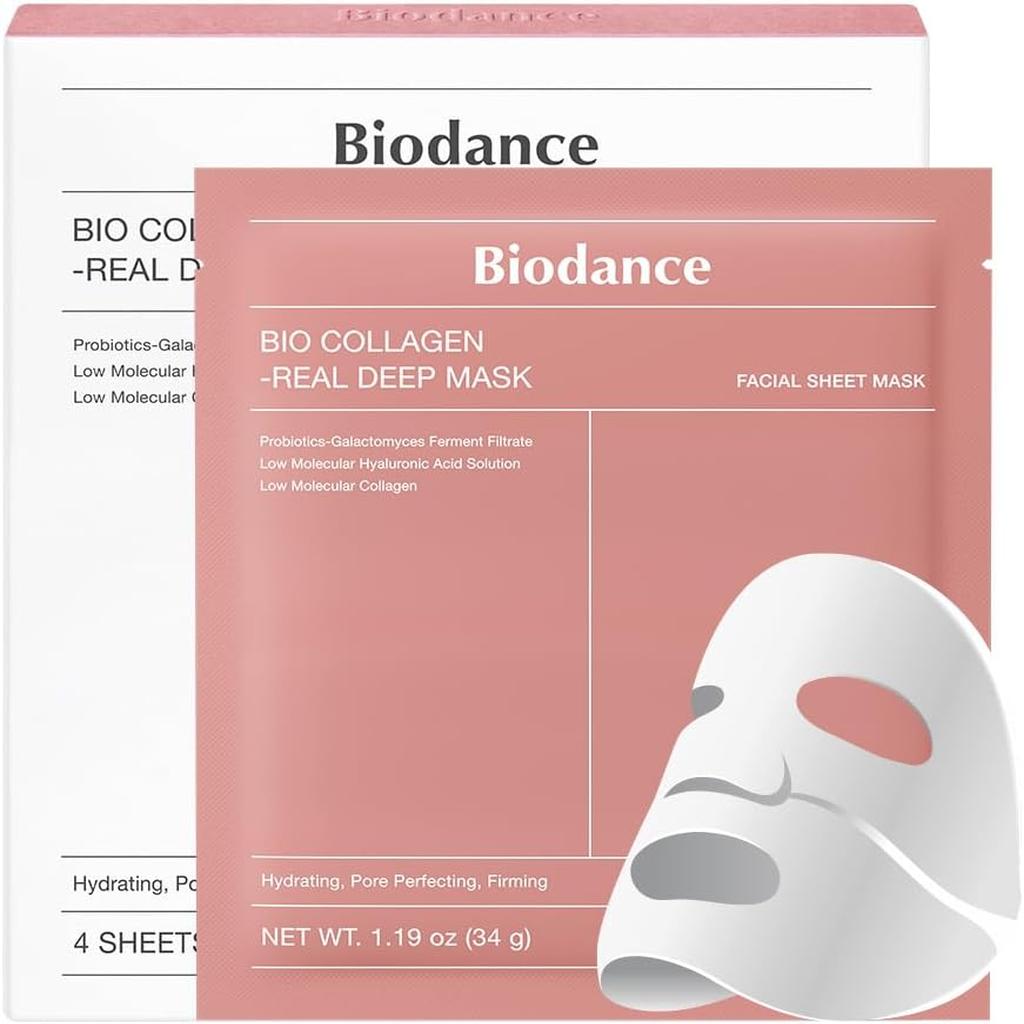Biodance Bio-Collagen Real Deep Mask 4-pack Face Masks, Face Mask, Face Mask Women, Facial Mask, Pore Refining, Wrinkle Treatment