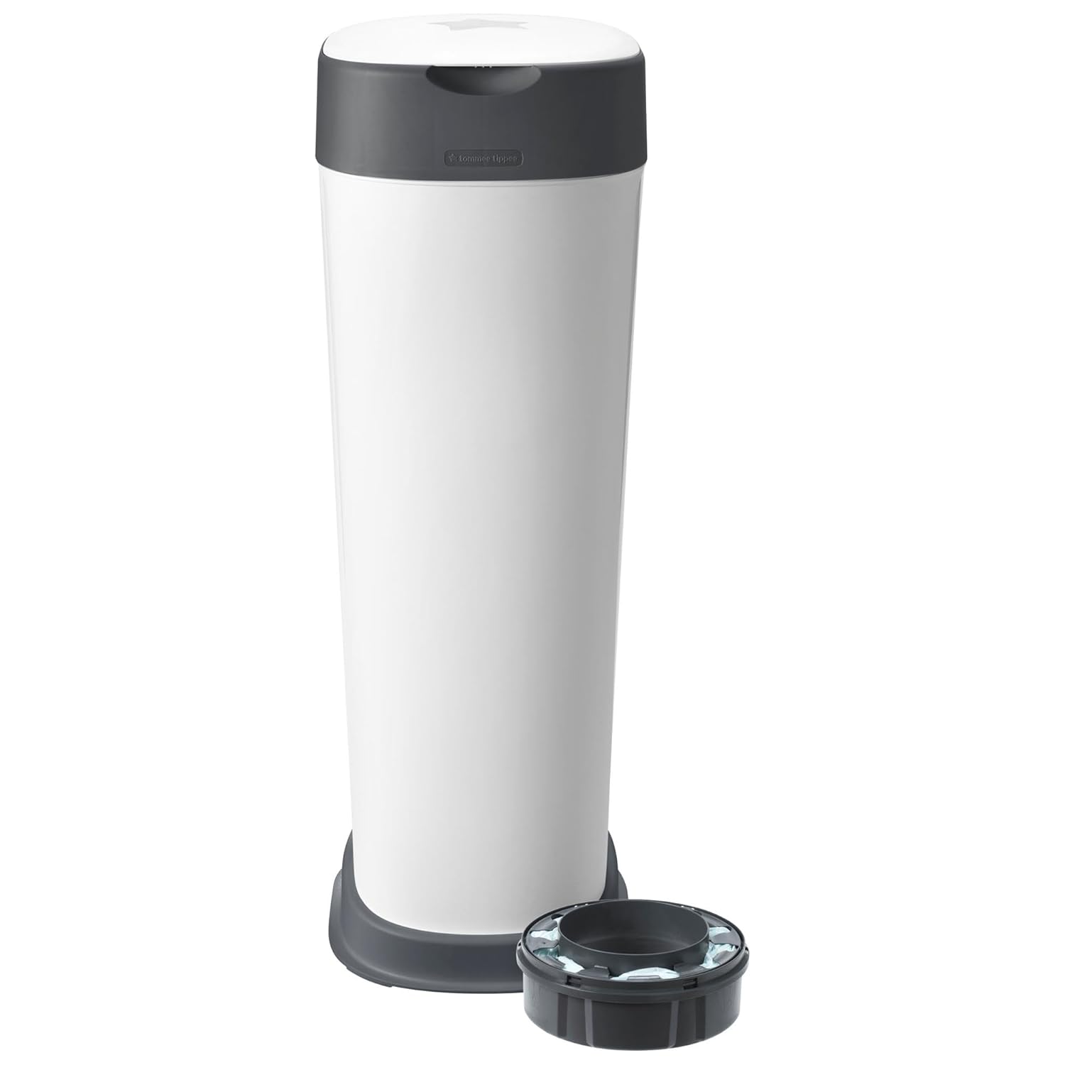 Tommee Tippee Twist and Click Poubelle à Couches de Taille XL, Pouvant Contenir Jusqu’à 60 Couches, Système Plus Respectueux de l’Environnement, Comprend 1x Recharge avec GREENFILM Antibactérien d’Origine Durable