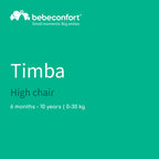 Bebeconfort Timba Evolutive Wooden High Chair, 6 Months-99 Years, Up to 110 kg, Baby High Chair, Removable Tray, Adjustable Seat & Footrest, 3-point Safety Harness, Fits Timba Baby, Natural Wood