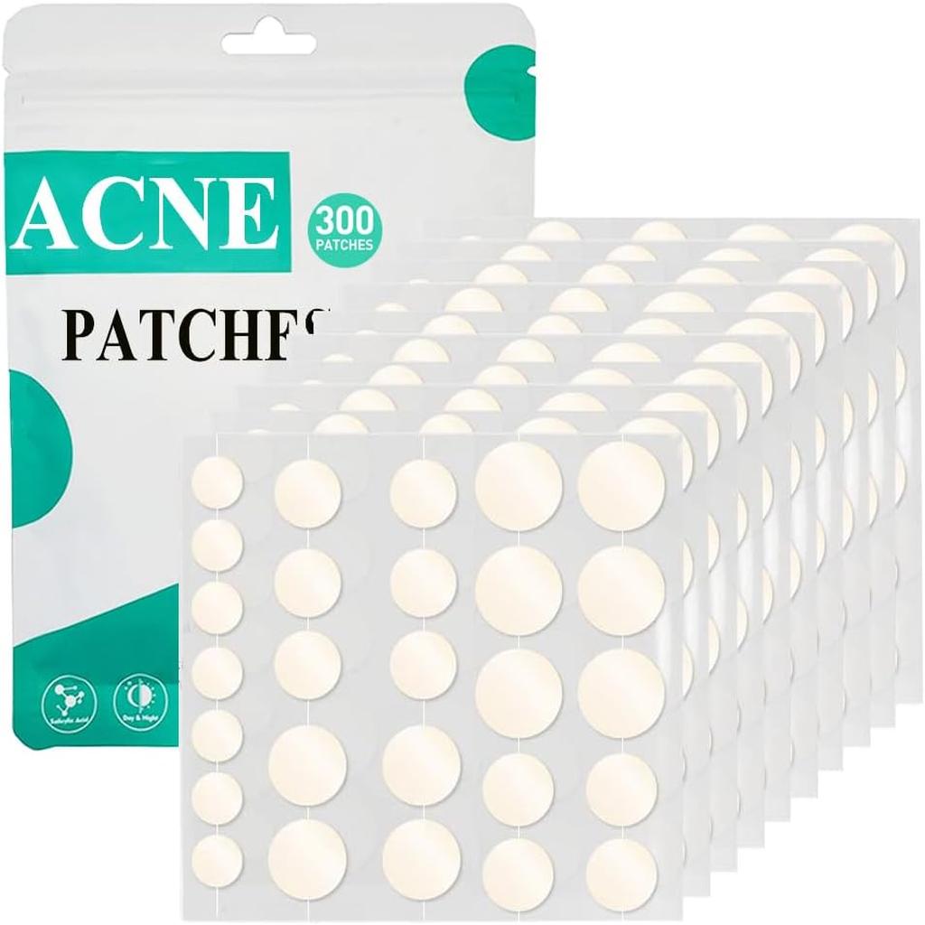 Zemolo 300pcs Pimple Patches Spot Patches Acne Hydrocolloid Salicylic Acid, Acne Absorbing Invisible Stickers，Cover Dot for Pimples Whiteheads Day & Night