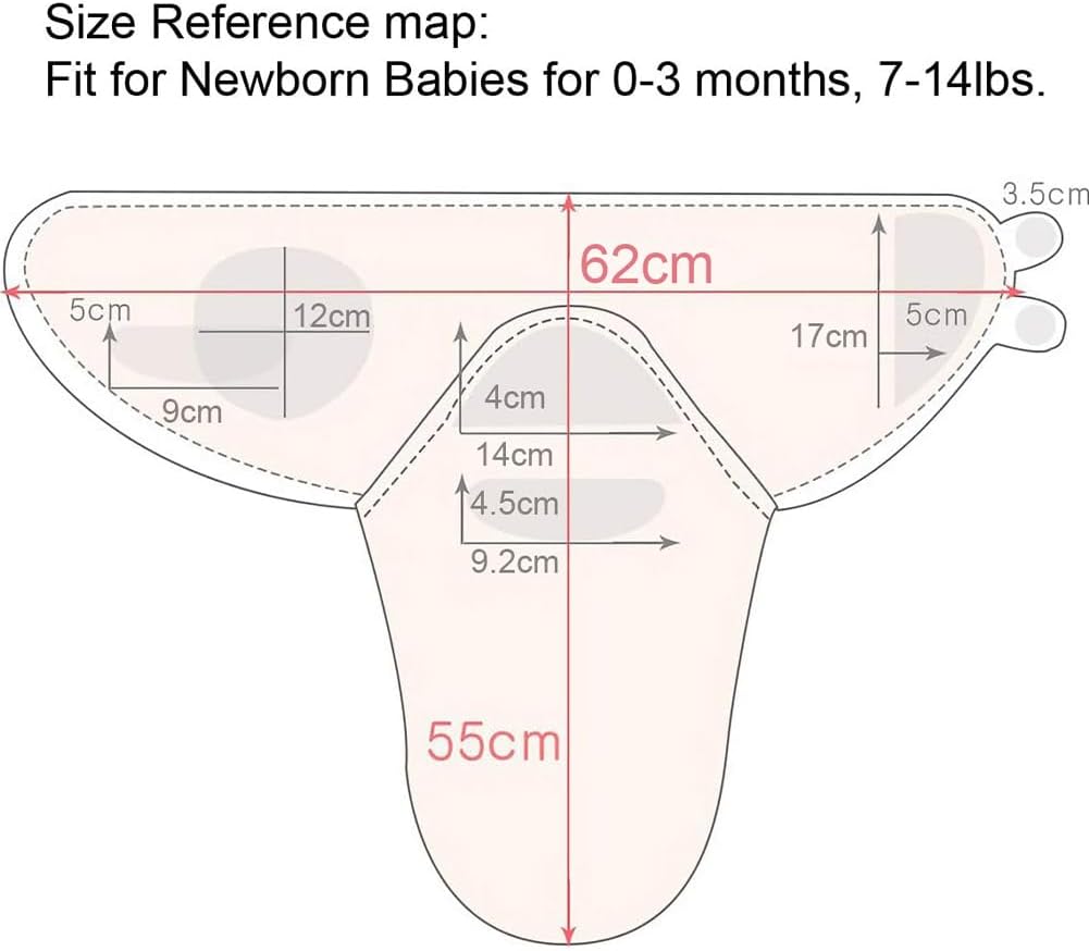 Vicloon Baby Swaddle Wrap, 2 pcs Newborn Swaddle Blanket Wrap, Organic Cotton Baby Blanket Wrap for Baby 0-3 Months 7-14lbs
