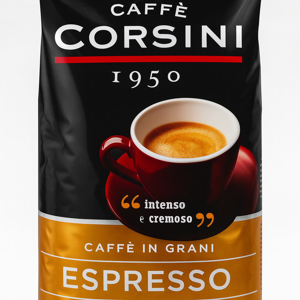 CAFFÈ CORSINI 1950 Caffè Corsini in Grani Espresso, 1 kg. Selection of coffee beans for a blend with intense and creamy flavour