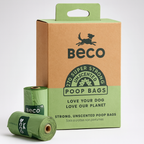 Beco Strong & Large Poop Bags - 270 Bags (18 Rolls of 15) - Unscented - Dispenser Compatible Dog Poo Bags [Energy Class A]