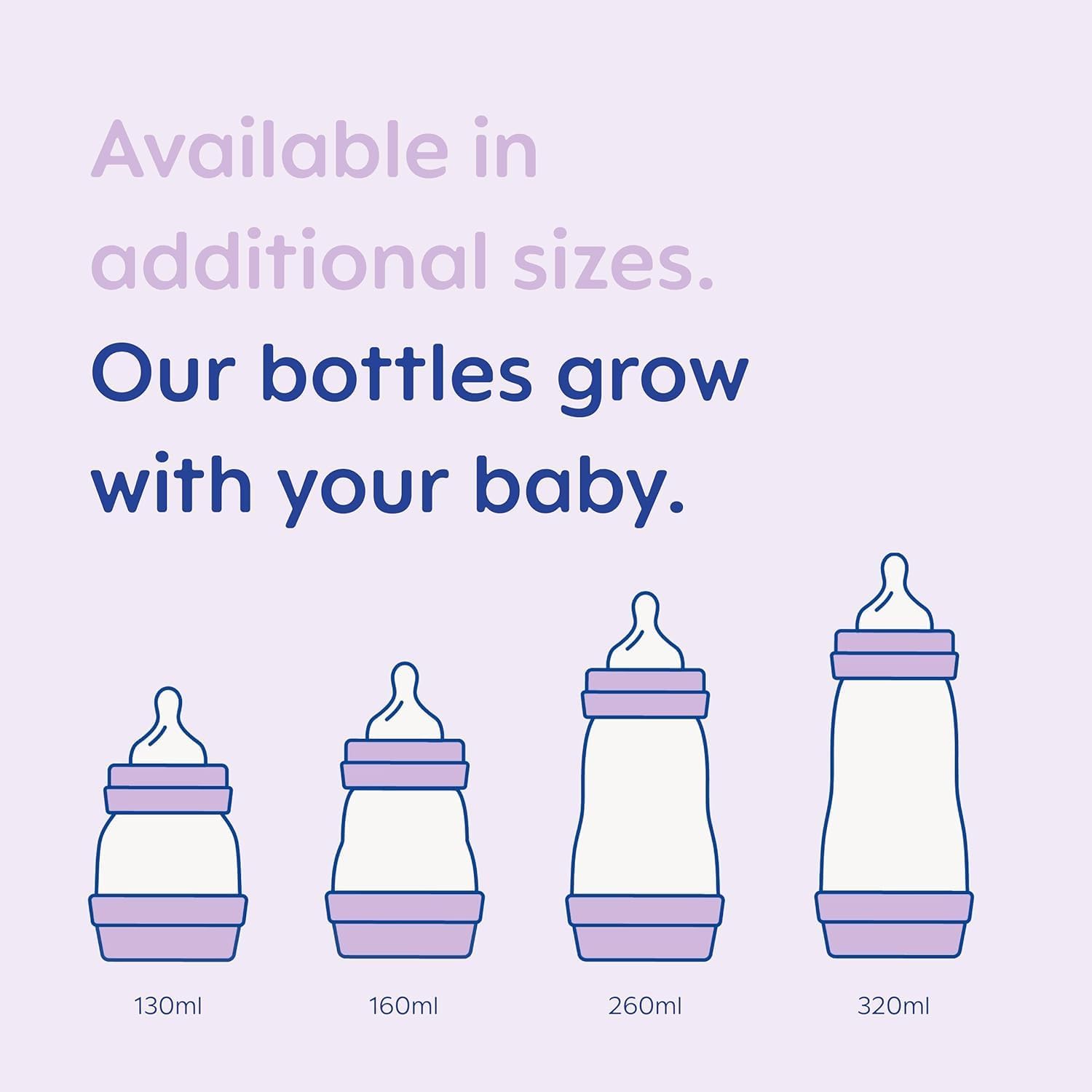 MAM Easy Start Self Sterilising Anti-Colic Bottle Pack of 3 (3 x 260 ml), MAM Baby Bottles with Medium Flow Teats, Essentials for Baby Feeding, Ivory (Designs May Vary)