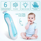 Qunlions Life Baby Electric Nail File, 8 In 1 Safe Trimmer, Clippers With 6 Grinding Heads And Light, Care Kit For All Ages Blue1