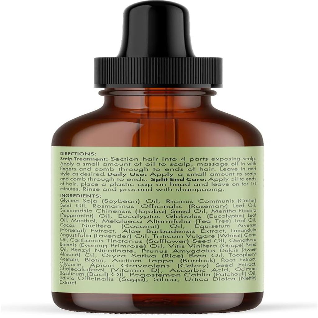 Honey Scalp & Hair Strengthening Oil, Rosemary & Mint for Healthy Hair Growth, 60ml