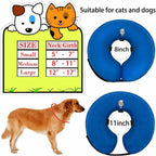 Inflatable Pet Protection Cover Recovery Collar Pet Collar Cone Soft Adjustable Comfy Quick Release Dog Donut Collar Washable Protective Collar for Dogs Cats to Stop Licking Wounds（M）