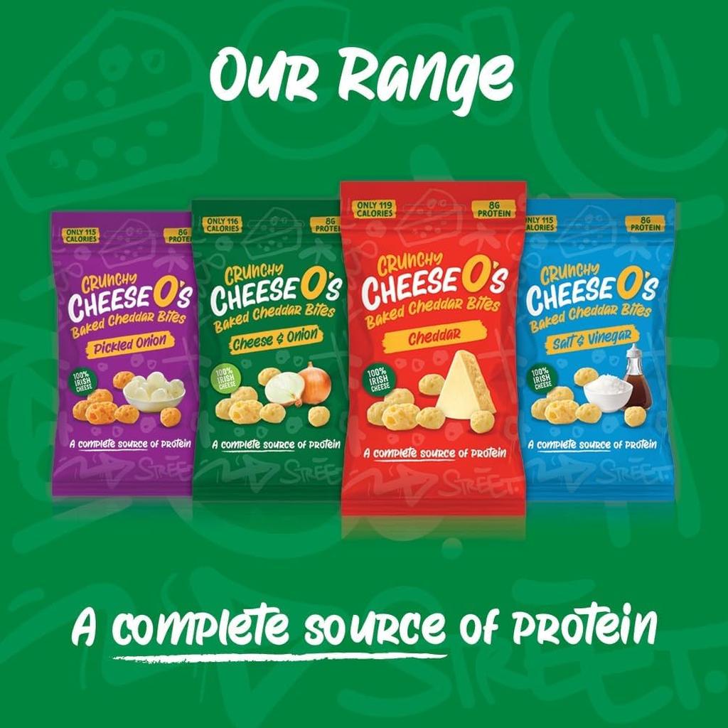 CheeseO's Crunchy Baked Cheddar Bites - Keto Snacks - High-Protein Cheese Snacks - Variety Multipack 12x20g - Low Carb -Gluten Free - Vegetarian