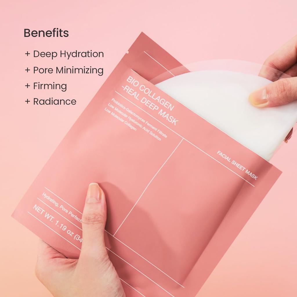 Biodance Bio-Collagen Real Deep Mask 4-pack Face Masks, Face Mask, Face Mask Women, Facial Mask, Pore Refining, Wrinkle Treatment