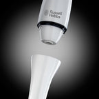 Russell Hobbs Food Collection Electric Hand Blender, 2 Speeds and Pulse Technology, Detachable blending leg for easy cleaning, Stainless steel blades, 200W, 22241, White