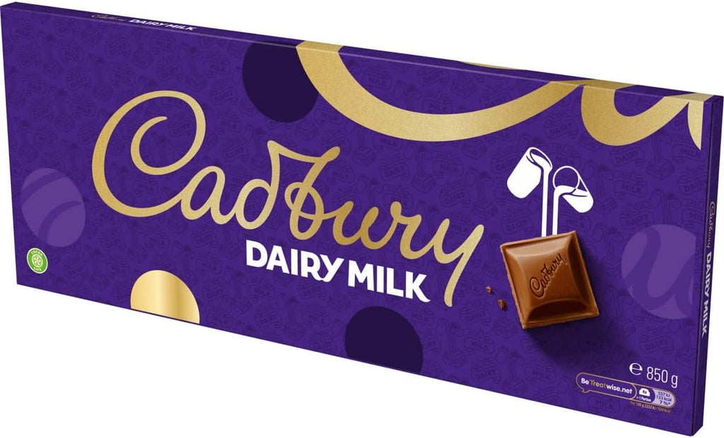 Cadbury Dairy Milk Chocolate Gift Bar, The Classic Creamy Taste, Perfect for Sharing, Extra-Large, 850 g (Pack of 1)
