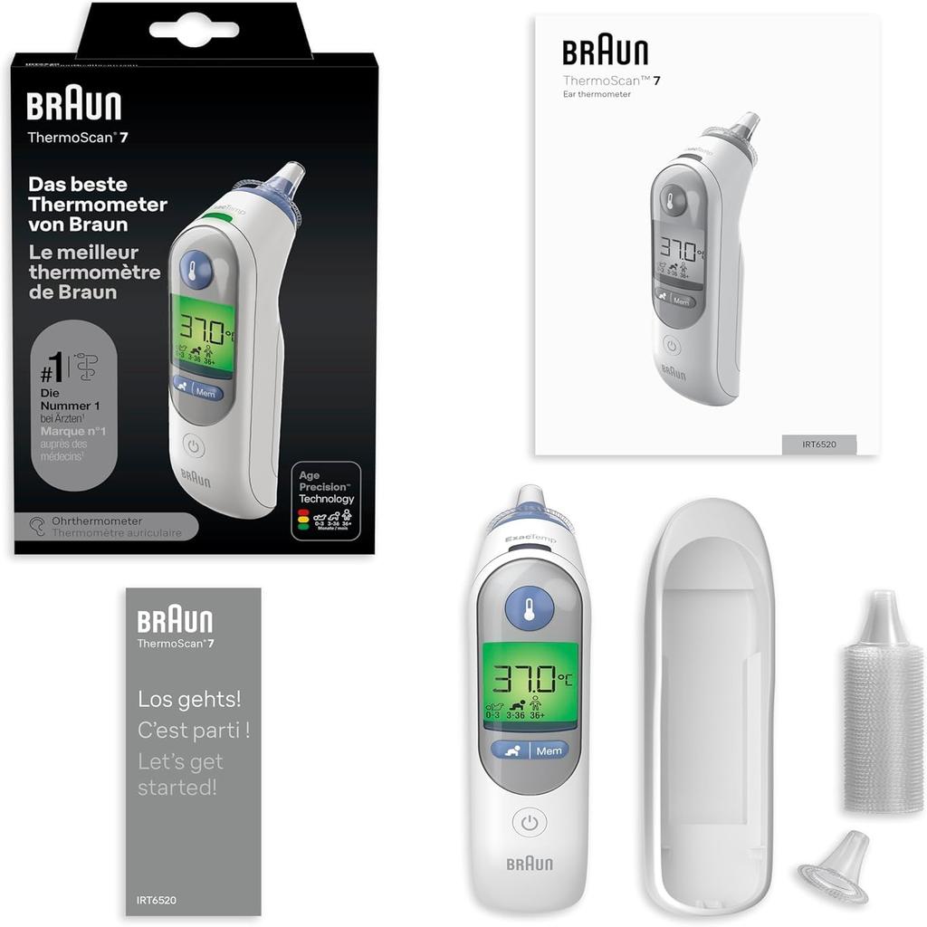Braun ThermoScan 7 Ear thermometer | Age Precision Technology | Digital Display | Baby and Infant Friendly | No.1 Brand Among Doctors1