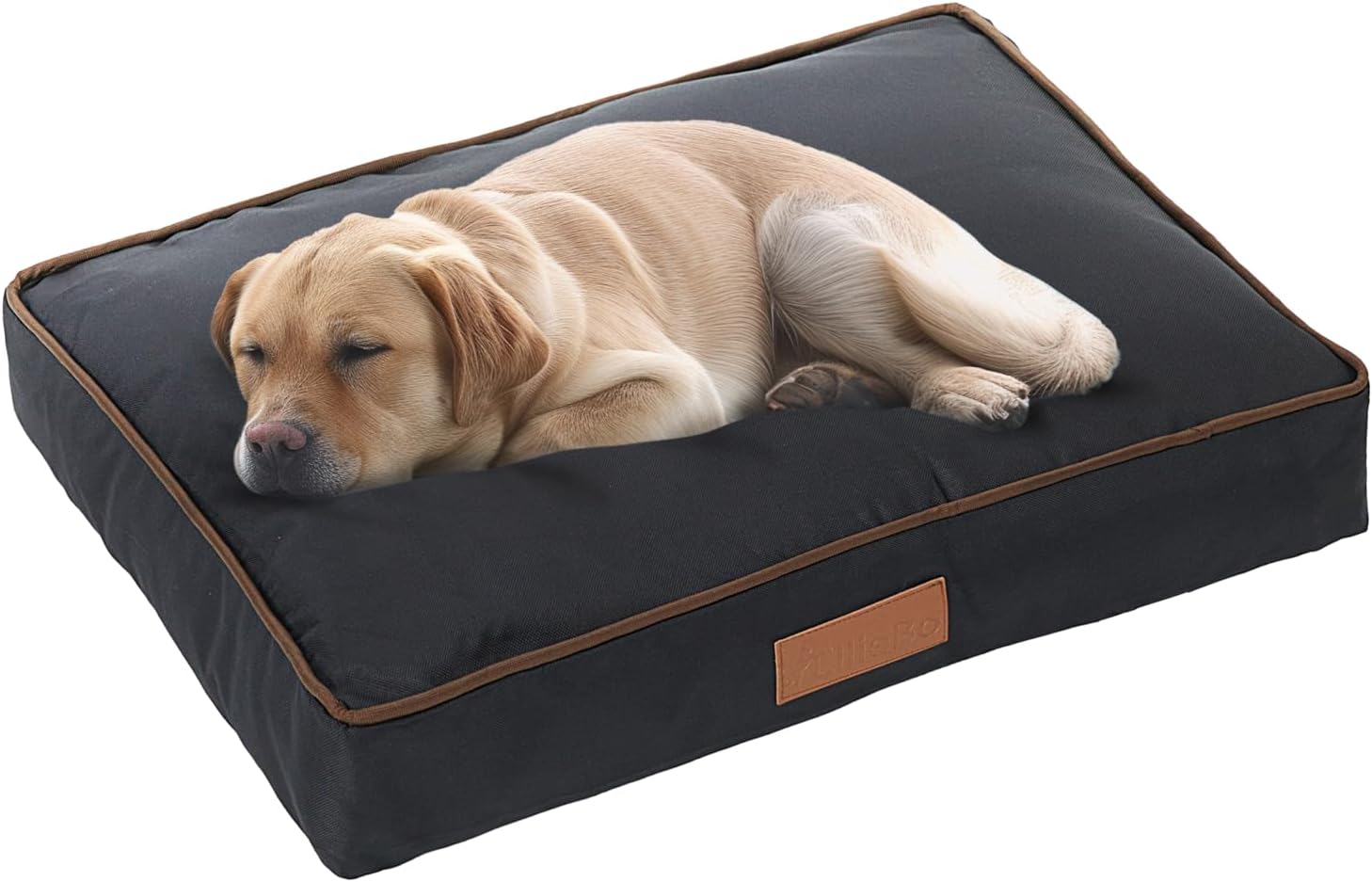 Ellie-Bo Large Dog Bed for 36-inch Dog Cage/Crate - Black Waterproof