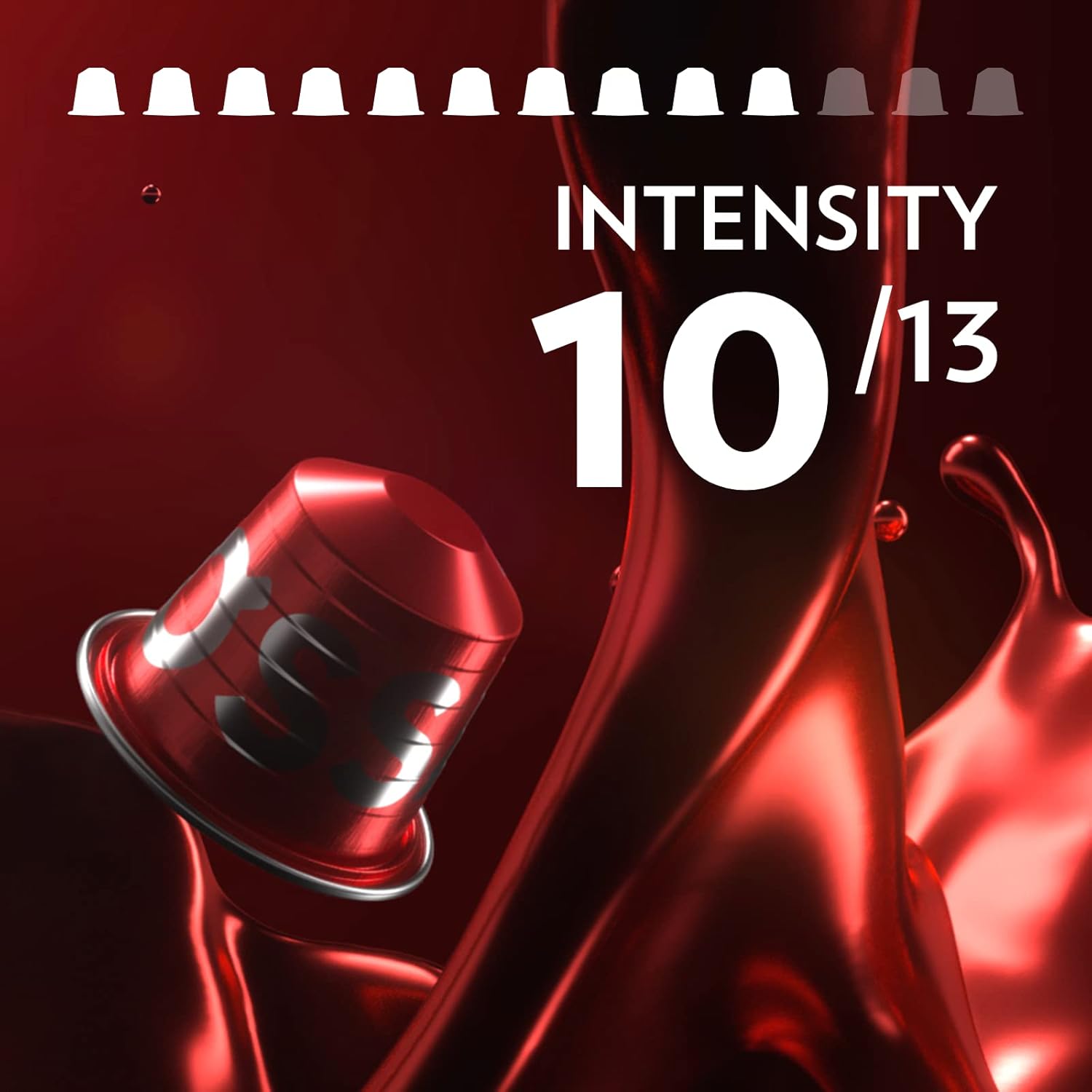 Lavazza, Qualità Rossa, 30 Aluminium Capsules Compatible with Nespresso Original Machines, with Chocolate and Dried Fruit Notes, Arabica and Robusta, Intensity 10/13, Medium Roasting