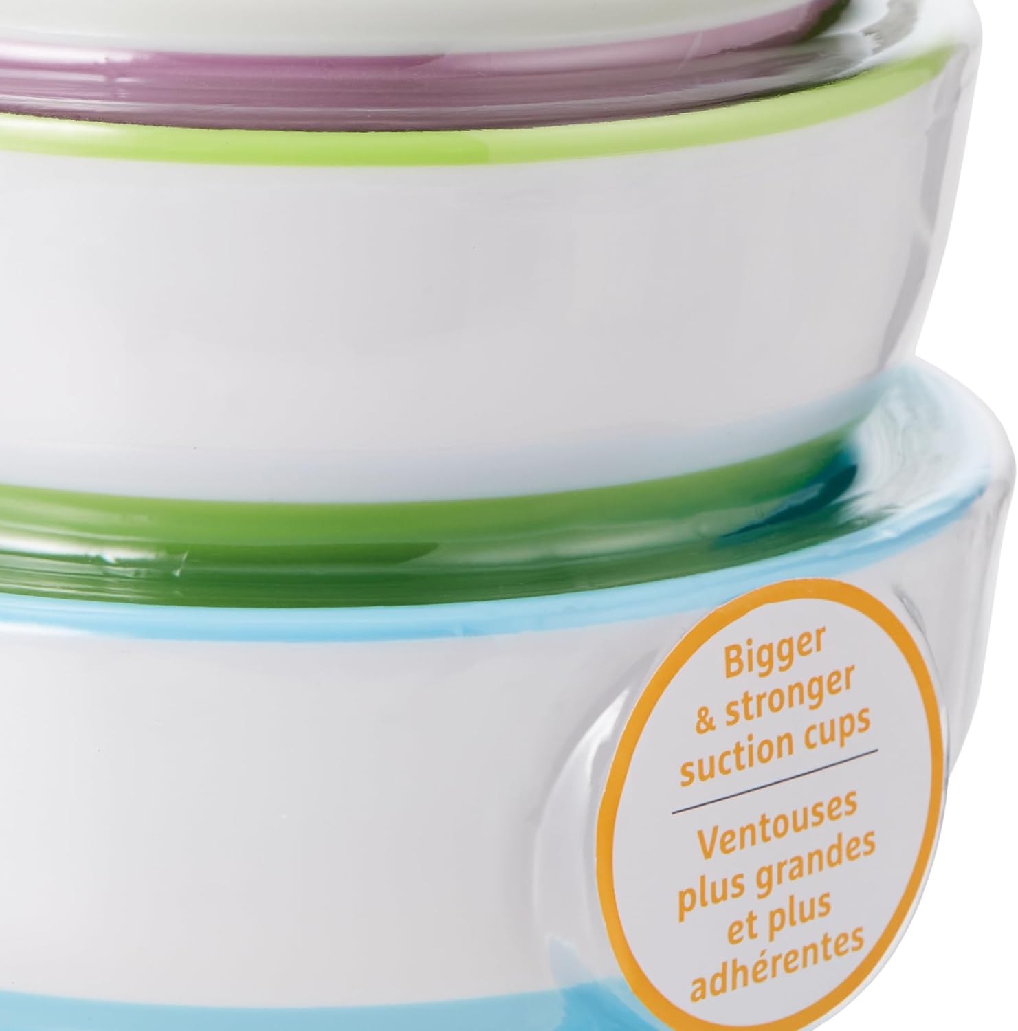Munchkin Stay Put Baby Suction Bowl Set| Baby Bowls for Weaning| Baby Feeding Suction Dish Pack| for Babies & Toddlers 6 Months+|BPA Free Weaning Set for Babies| Microwave/Dishwasher Safe | 3 Pack