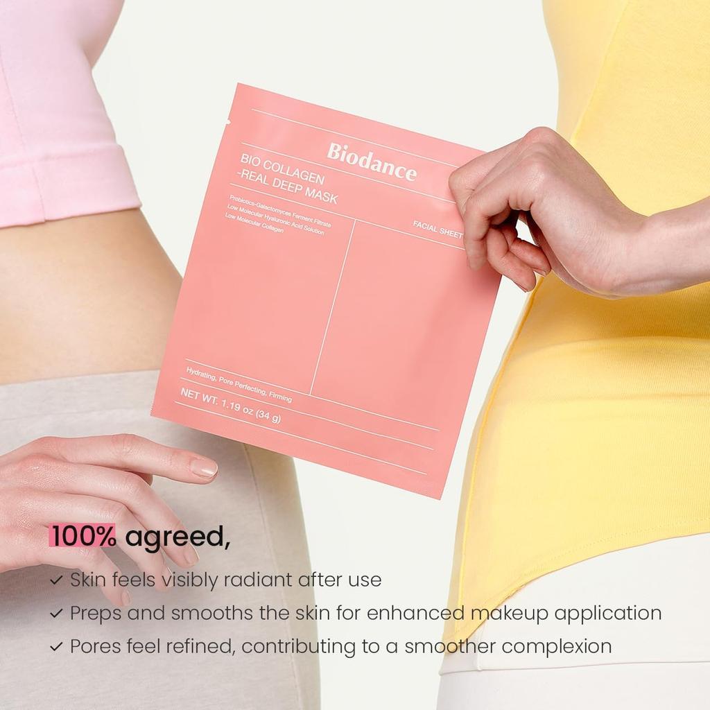 Biodance Bio-Collagen Real Deep Mask 4-pack Face Masks, Face Mask, Face Mask Women, Facial Mask, Pore Refining, Wrinkle Treatment