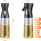 GRIFEMA 300 ml Glass Olive Oil Spray Bottle – Refillable Oil Sprayer for Cooking & Air Fryer, Dishwasher-Safe Glass Kitchen Oil Dispenser, GE2002B-300
