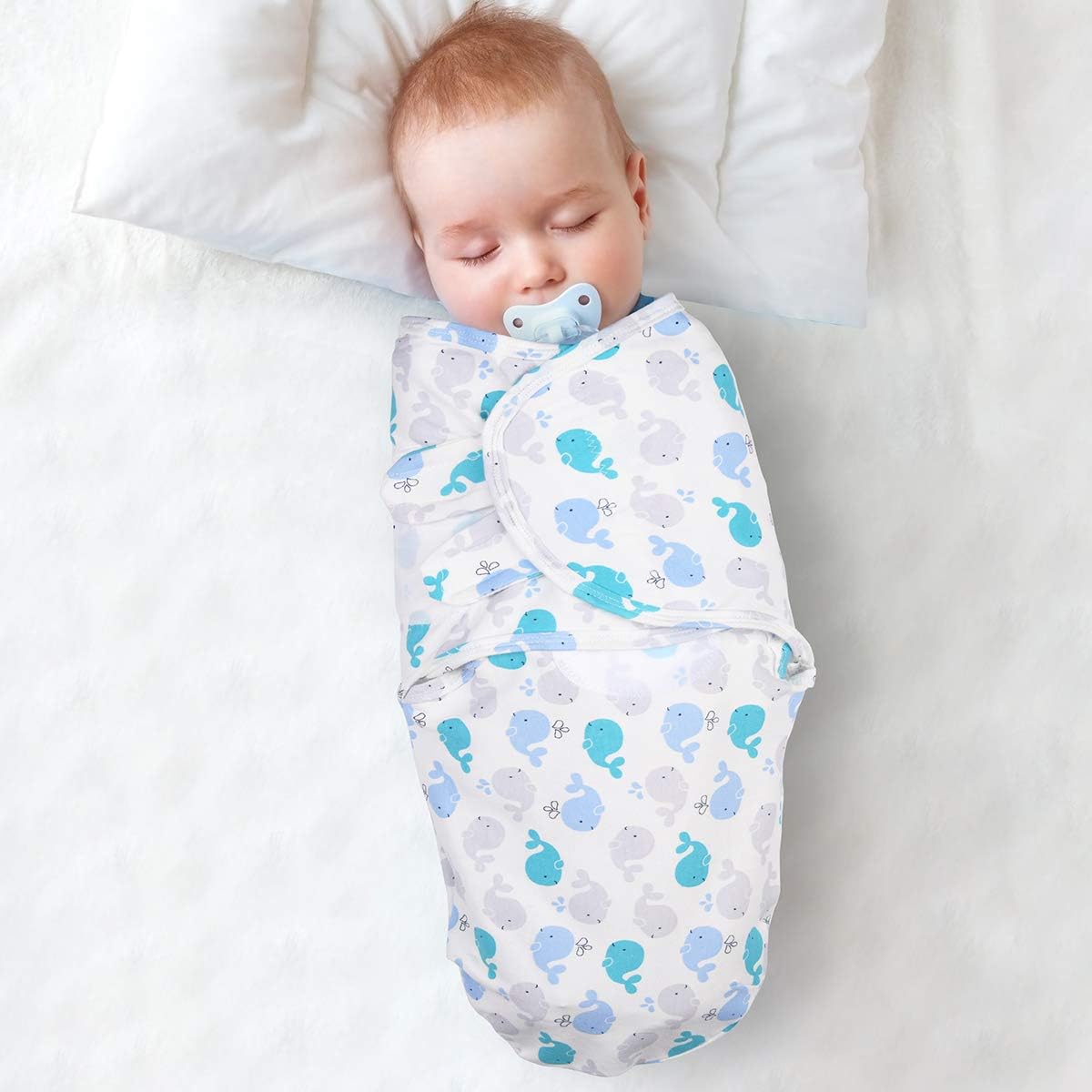 Vicloon Baby Swaddle Wrap, 2 pcs Newborn Swaddle Blanket Wrap, Organic Cotton Baby Blanket Wrap for Baby 0-3 Months 7-14lbs