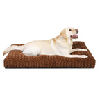 KSIIA Extra Large Dog Bed Washable, XL Calming Crate Mattress with Non Skid Bottom, Fluffy Anti Anxiety Dog Beds, Pet Pillow Cushion, Dark Grey, 105x70x9cm