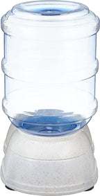 Amazon Basics Dog and Cat Water Feeder, Small, 1 Gallons (3.8 liters), Transparent
