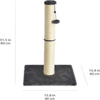 Amazon Basics Medium Cat Scratching Post, 40.01 x 40.01 x 80.01 cm, Grey