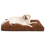 KSIIA Extra Large Dog Bed Washable, XL Calming Crate Mattress with Non Skid Bottom, Fluffy Anti Anxiety Dog Beds, Pet Pillow Cushion, Dark Grey, 105x70x9cm