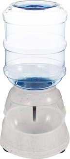 Amazon Basics Dog and Cat Water Feeder, Small, 1 Gallons (3.8 liters), Transparent
