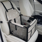 GoBuyer Waterproof Pet Dog Car Seat Booster Carrier Box and Basket with Seat Belt Harness Restraint for Puppy Cat Travel (Black, Standard 40x40cm)