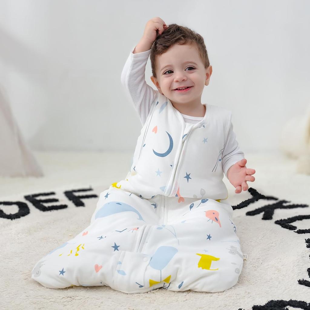 Mosebears Baby Winter Sleeping Bag, Children's Sleeping Bag, 2.5 Tog, Baby Sleeping Bags,100% Cotton for Various Sizes from Birth to Age of 24 Months(12-18 Months)