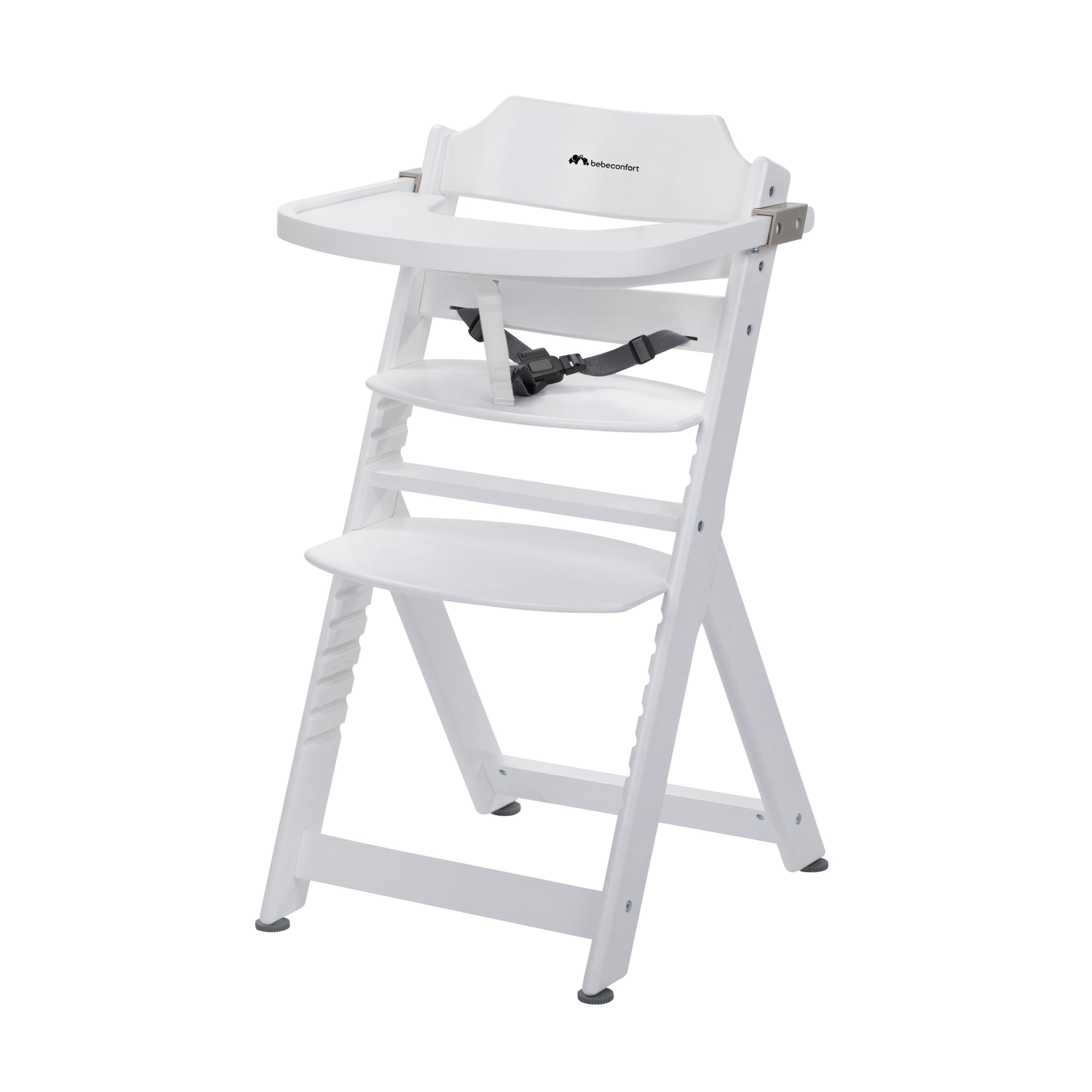 Bebeconfort Timba Evolutive Wooden High Chair, 6 Months-99 Years, Up to 110 kg, Baby High Chair, Removable Tray, Adjustable Seat & Footrest, 3-point Safety Harness, Fits Timba Baby, Natural Wood