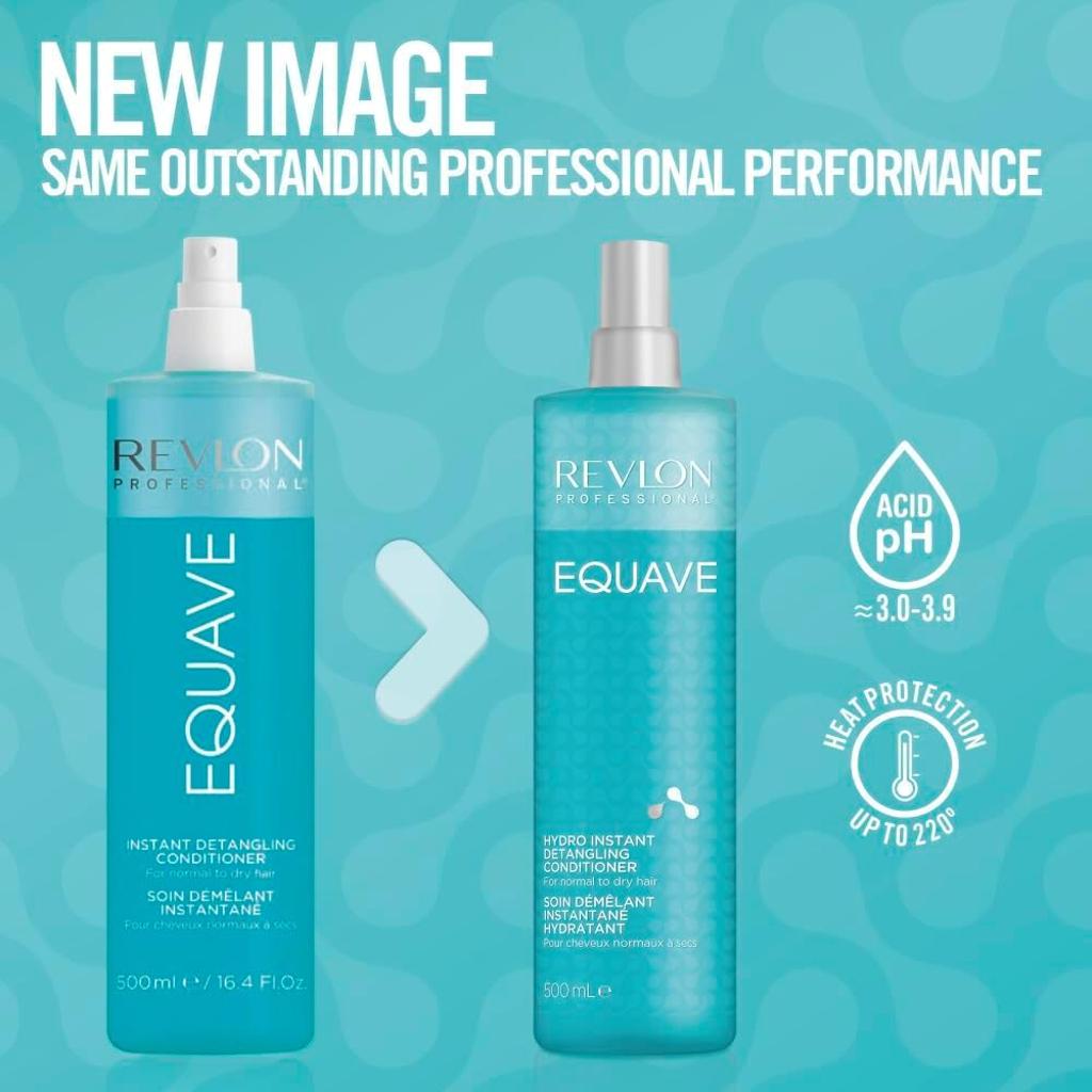 REVLON PROFESSIONAL Equave Hydro Bi-Phase Detangling Conditioner for Normal To Dry Hair, Leave-in Conditioner, Detangling Conditioner, Leave-in Conditioner with Heat Protection, Hair-Smoothing