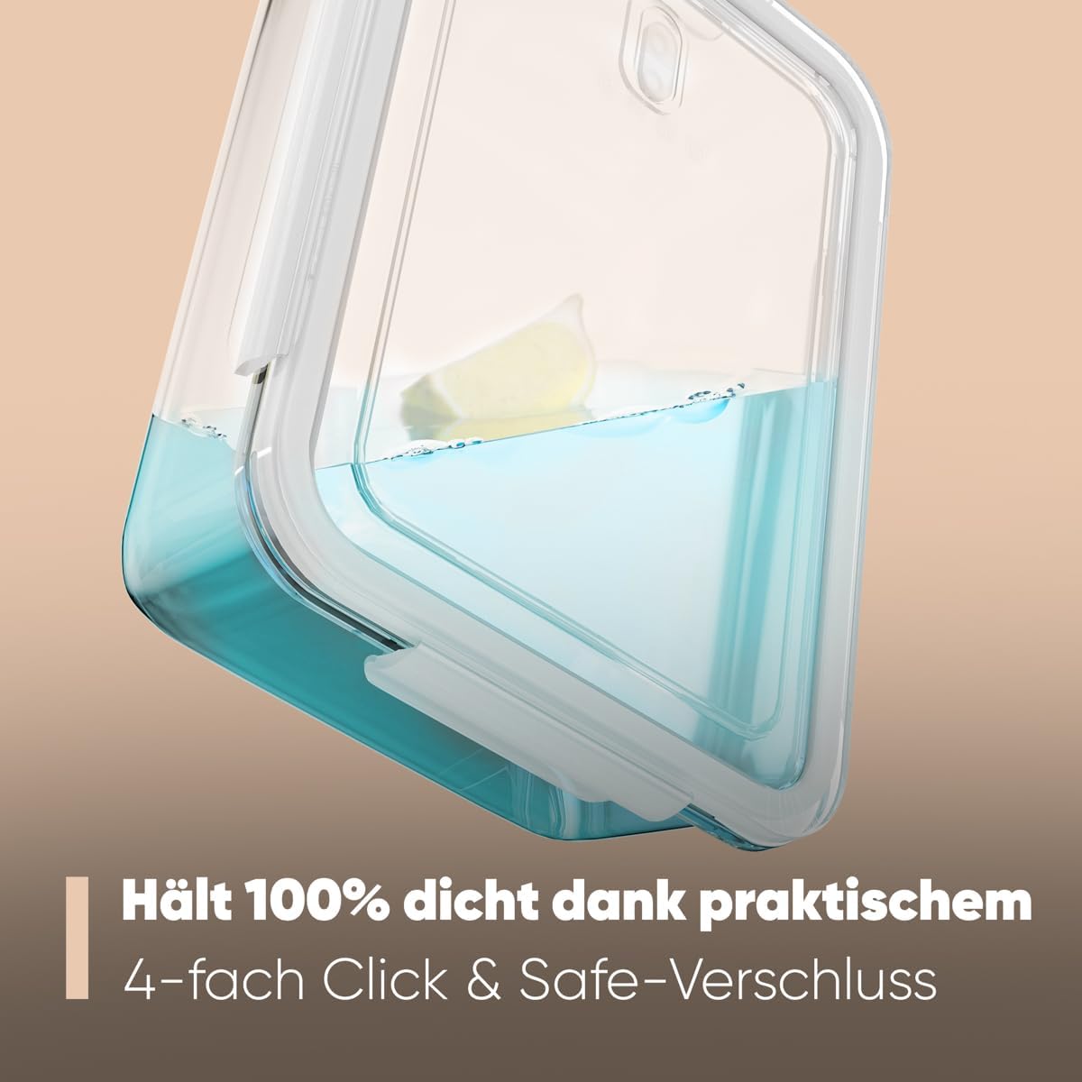 Classbach® C-FHD 4020 G Glass Food Storage Containers with Lid, Set of 3, Suitable for Microwave, Dishwasher, Freezer, Oven, Meal Prep Boxes, Glass, with Steam Valve, Glass Container with Lid
