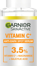 Garnier SkinActive Vitamin C Day Serum, Anti-Dark Spot and Brightening Face Serum for All Skin Types, 30 ml