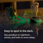 Tommee Tippee Nighttime Dummies, 18-36 months, 6 pack of glow in the dark Dummiess with symmetrical silicone baglet