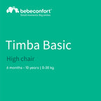 Bebeconfort Timba Evolutive Wooden High Chair, 6 Months-99 Years, Up to 110 kg, Baby High Chair, Removable Tray, Adjustable Seat & Footrest, 3-point Safety Harness, Fits Timba Baby, Natural Wood