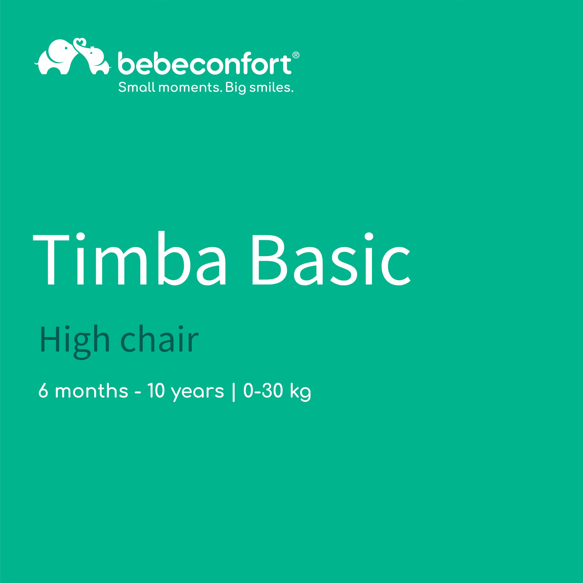 Bebeconfort Timba Evolutive Wooden High Chair, 6 Months-99 Years, Up to 110 kg, Baby High Chair, Removable Tray, Adjustable Seat & Footrest, 3-point Safety Harness, Fits Timba Baby, Natural Wood