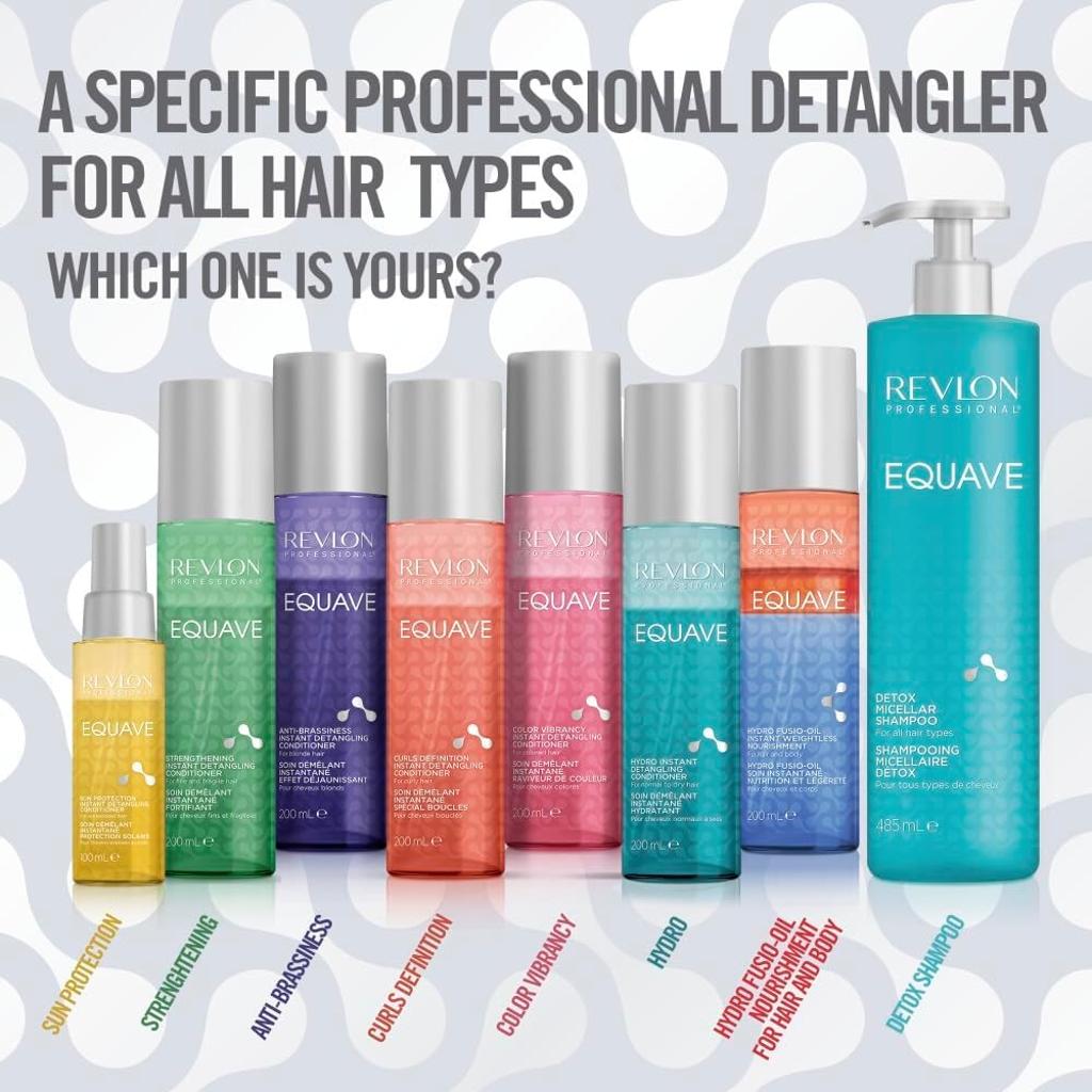 REVLON PROFESSIONAL Equave Hydro Bi-Phase Detangling Conditioner for Normal To Dry Hair, Leave-in Conditioner, Detangling Conditioner, Leave-in Conditioner with Heat Protection, Hair-Smoothing